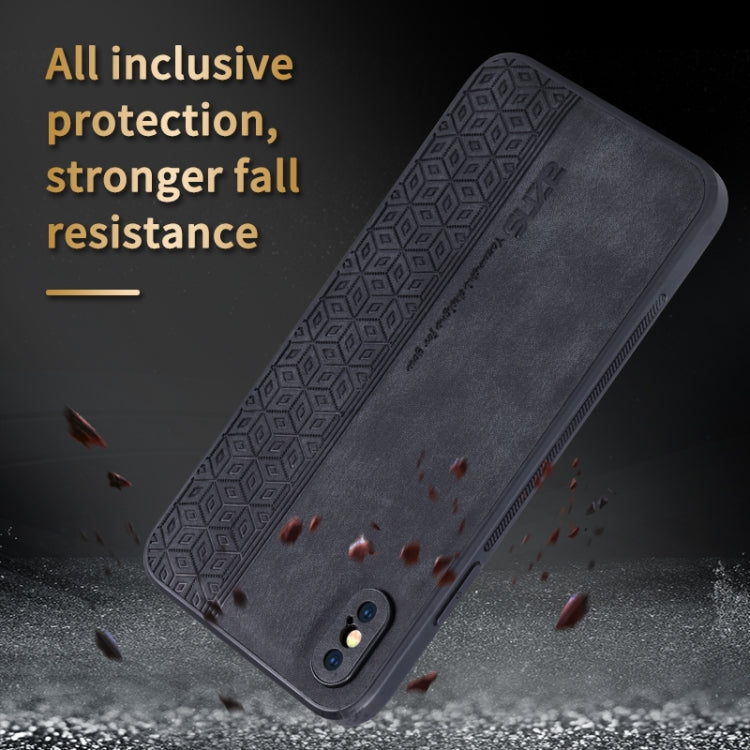 For iPhone X / XS AZNS 3D Embossed Skin Feel Phone Case(Brown) - HoMEdemic™ 
