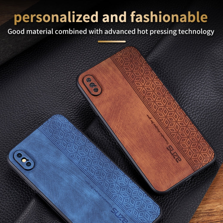 For iPhone X / XS AZNS 3D Embossed Skin Feel Phone Case(Sapphire Blue) - HoMEdemic™ 