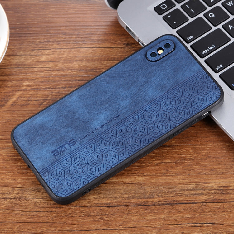 For iPhone XS Max AZNS 3D Embossed Skin Feel Phone Case(Sapphire Blue) - HoMEdemic™ 