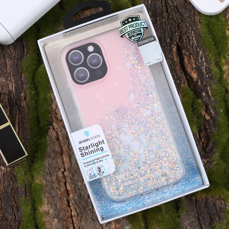 For iPhone 14 Pro Max DFANS DESIGN Snowflake Starlight Shining Phone Case(Pink) - HoMEdemic™ 