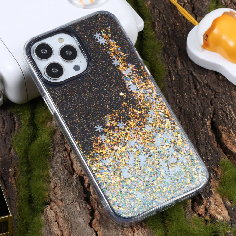 For iPhone 14 Pro Max DFANS DESIGN Snowflake Starlight Shining Phone Case(Black) - HoMEdemic™ 