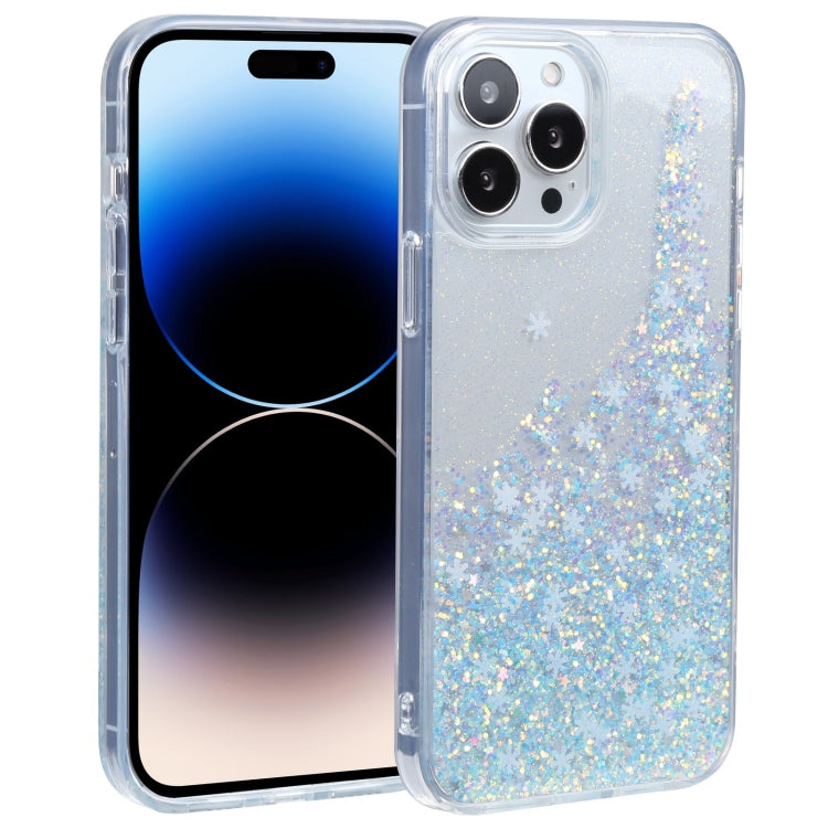 For iPhone 14 Pro Max DFANS DESIGN Snowflake Starlight Shining Phone Case(White) - HoMEdemic™ 