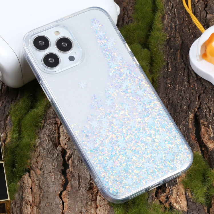For iPhone 14 Pro Max DFANS DESIGN Snowflake Starlight Shining Phone Case(White) - HoMEdemic™ 