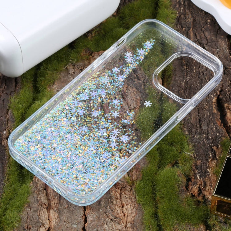 For iPhone 14 Pro Max DFANS DESIGN Snowflake Starlight Shining Phone Case(White) - HoMEdemic™ 