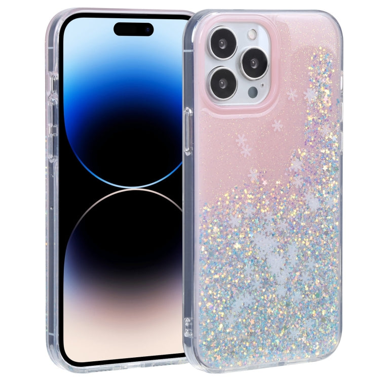For iPhone 14 Pro DFANS DESIGN Snowflake Starlight Shining Phone Case(Pink) - HoMEdemic™ 