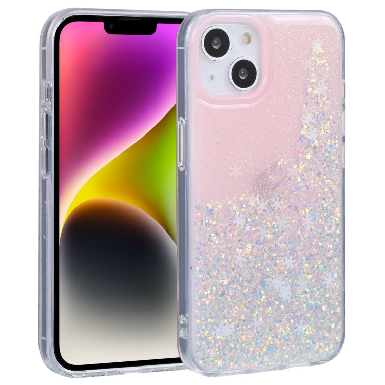For iPhone 14 DFANS DESIGN Snowflake Starlight Shining Phone Case(Pink) - HoMEdemic™ 