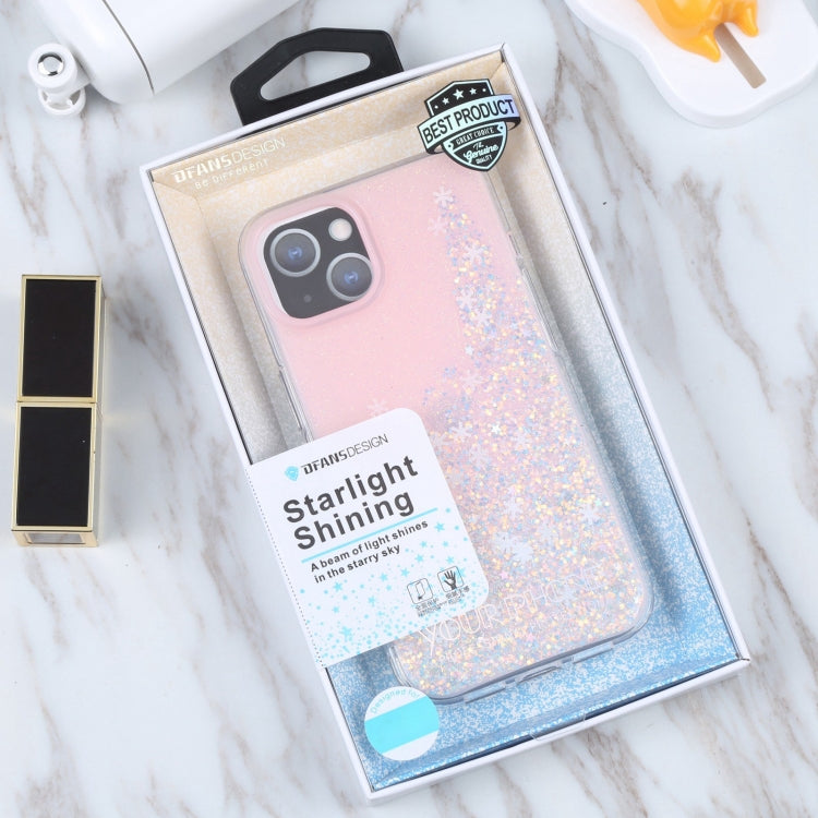 For iPhone 14 DFANS DESIGN Snowflake Starlight Shining Phone Case(Pink) - HoMEdemic™ 