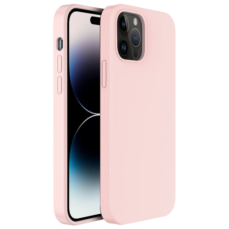 For iPhone 14 Pro Mutural Yuemu Series Liquid Silicone Microfiber Case(Pink) - HoMEdemic™ 