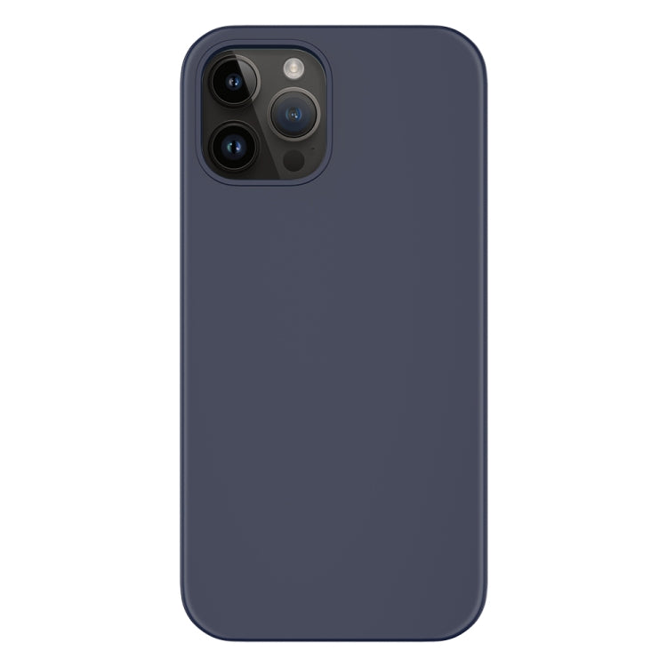 For iPhone 14 Pro Mutural Yuemu Series Liquid Silicone Microfiber Case(Dark Blue)) - HoMEdemic™ 