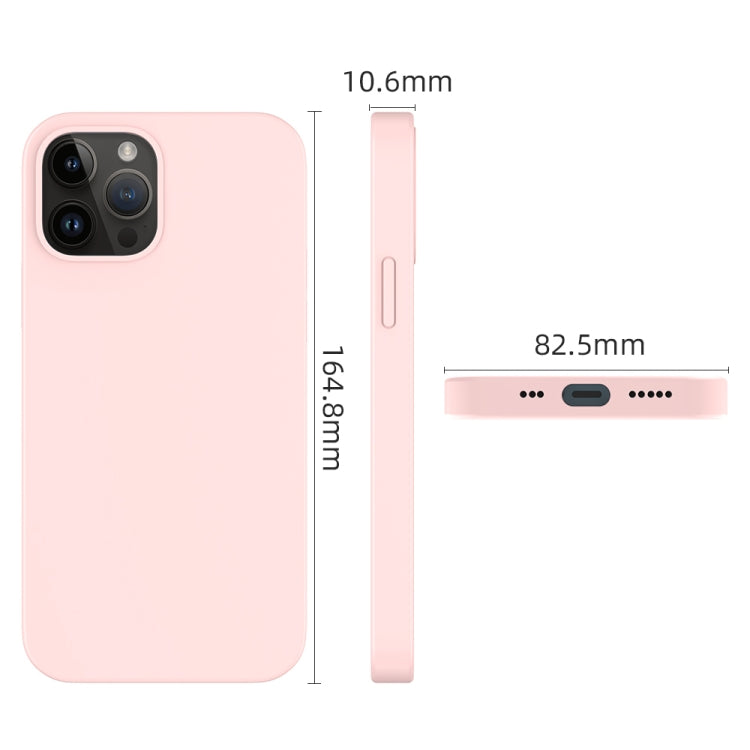 For iPhone 14 Pro Mutural Yuemu Series Liquid Silicone Microfiber Case(Pink) - HoMEdemic™ 
