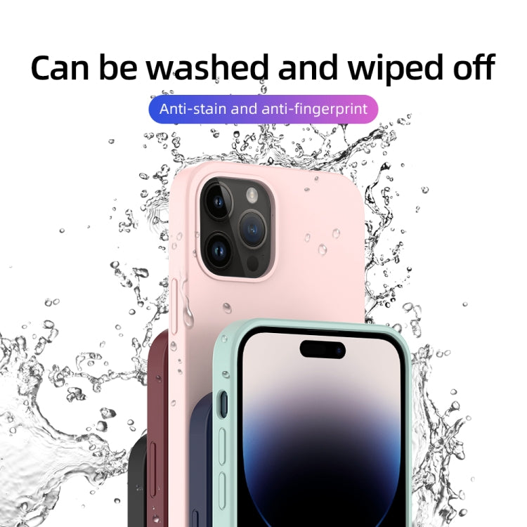 For iPhone 14 Pro Mutural Yuemu Series Liquid Silicone Microfiber Case(Pink) - HoMEdemic™ 