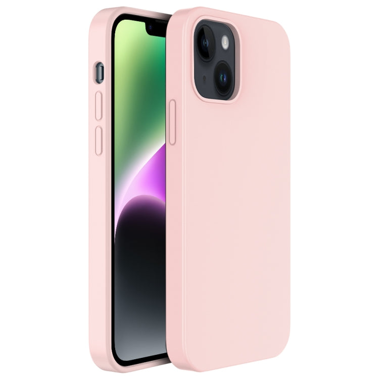 For iPhone 14 Mutural Yuemu Series Liquid Silicone Microfiber Case(Pink) - HoMEdemic™ 