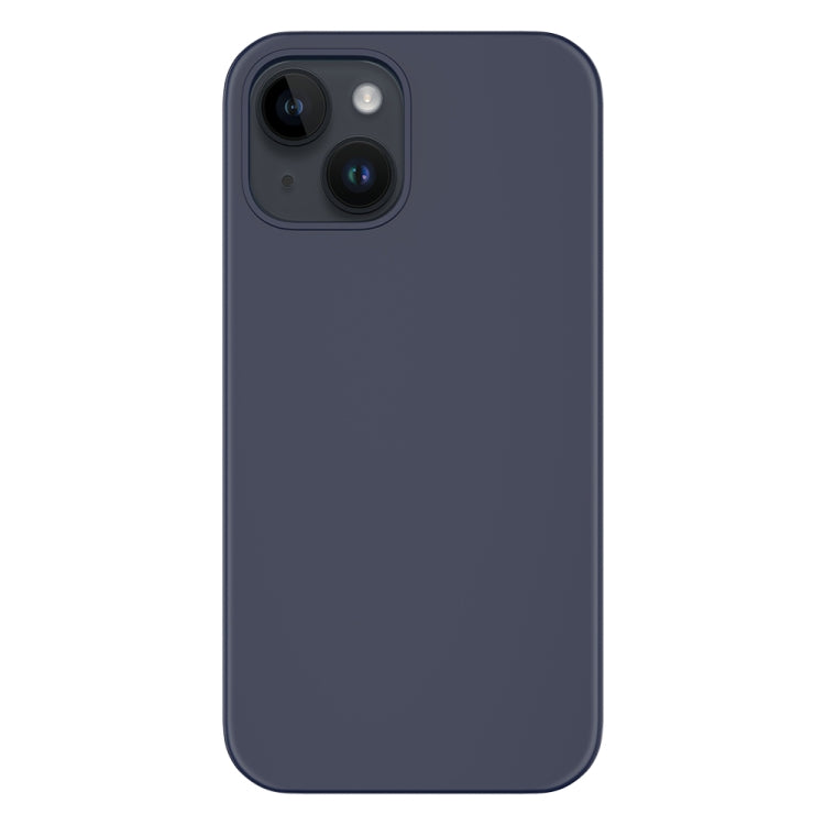 For iPhone 14 Mutural Yuemu Series Liquid Silicone Microfiber Case(Dark Blue)) - HoMEdemic™ 