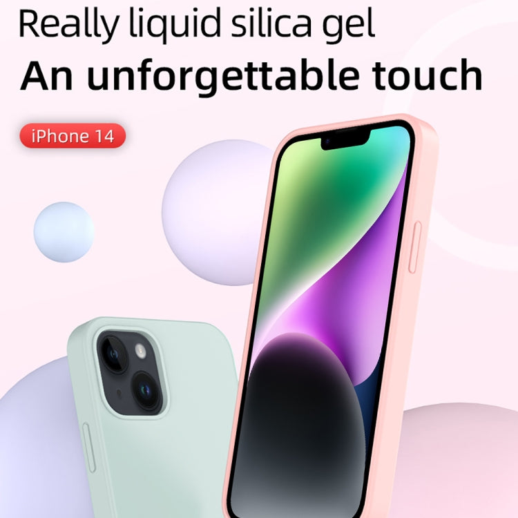 For iPhone 14 Mutural Yuemu Series Liquid Silicone Microfiber Case(Black) - HoMEdemic™ 
