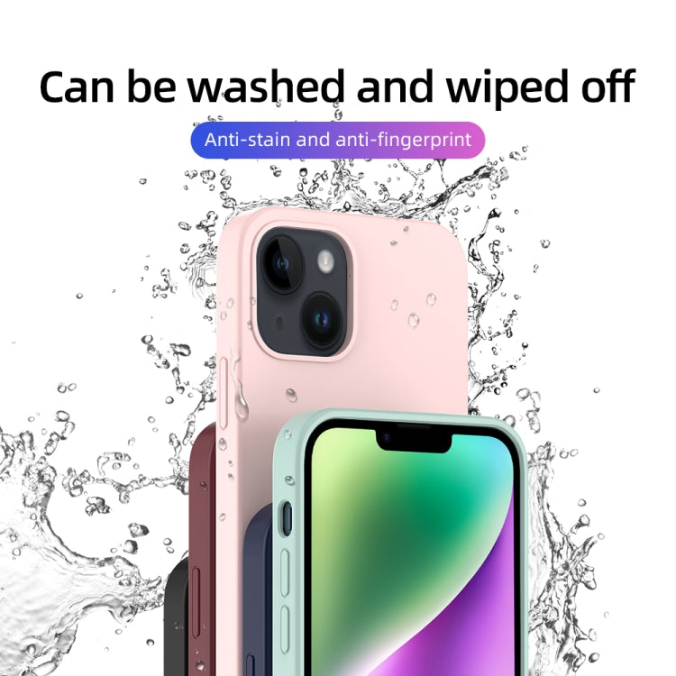 For iPhone 14 Mutural Yuemu Series Liquid Silicone Microfiber Case(Dark Blue)) - HoMEdemic™ 