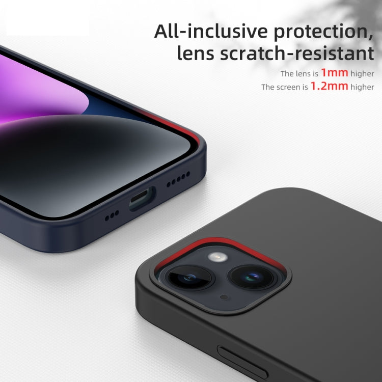 For iPhone 14 Mutural Yuemu Series Liquid Silicone Microfiber Case(Black) - HoMEdemic™ 