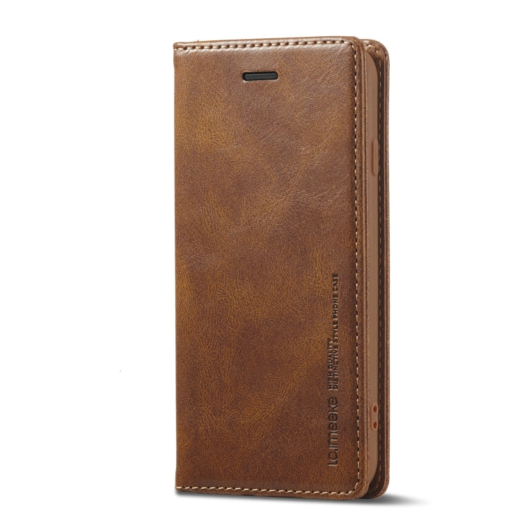 For iPhone SE 2022 / SE 2020 / 8 / 7 LC.IMEEKE RFID Anti-theft Leather Phone Case(Brown) - HoMEdemic™ 