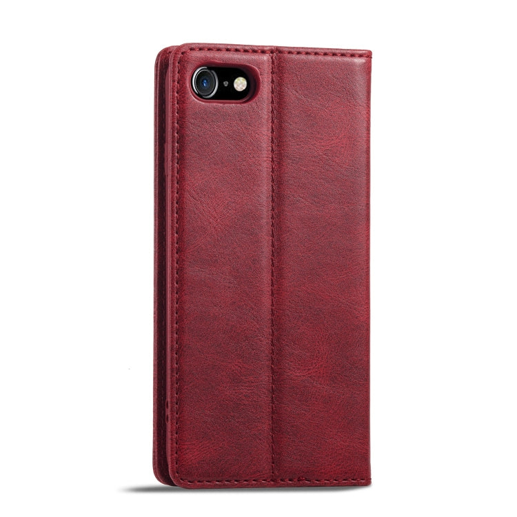 For iPhone SE 2022 / SE 2020 / 8 / 7 LC.IMEEKE RFID Anti-theft Leather Phone Case(Red) - HoMEdemic™ 