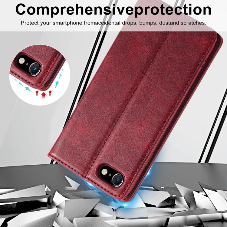 For iPhone SE 2022 / SE 2020 / 8 / 7 LC.IMEEKE RFID Anti-theft Leather Phone Case(Red) - HoMEdemic™ 