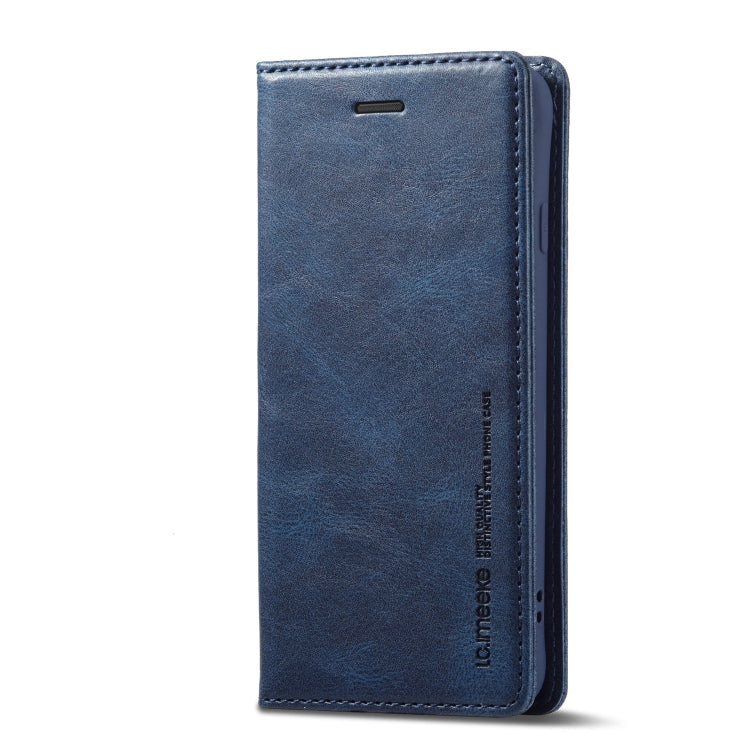 For iPhone SE 2022 / SE 2020 / 8 / 7 LC.IMEEKE RFID Anti-theft Leather Phone Case(Blue) - HoMEdemic™ 