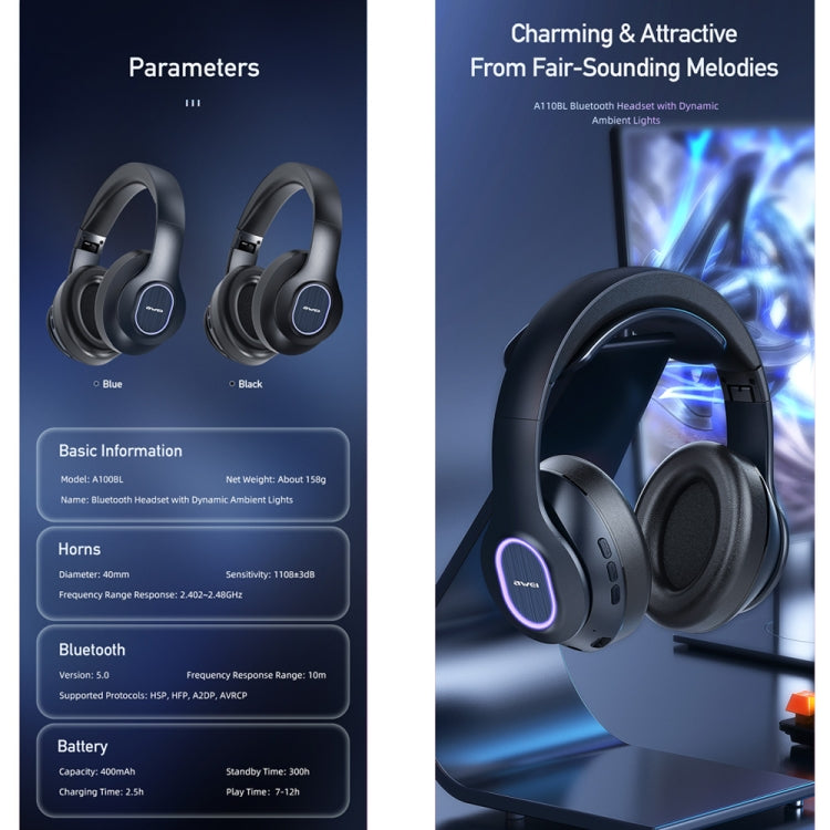 awei A100BL Wireless Stereo Headphones - HoMEdemic™ 