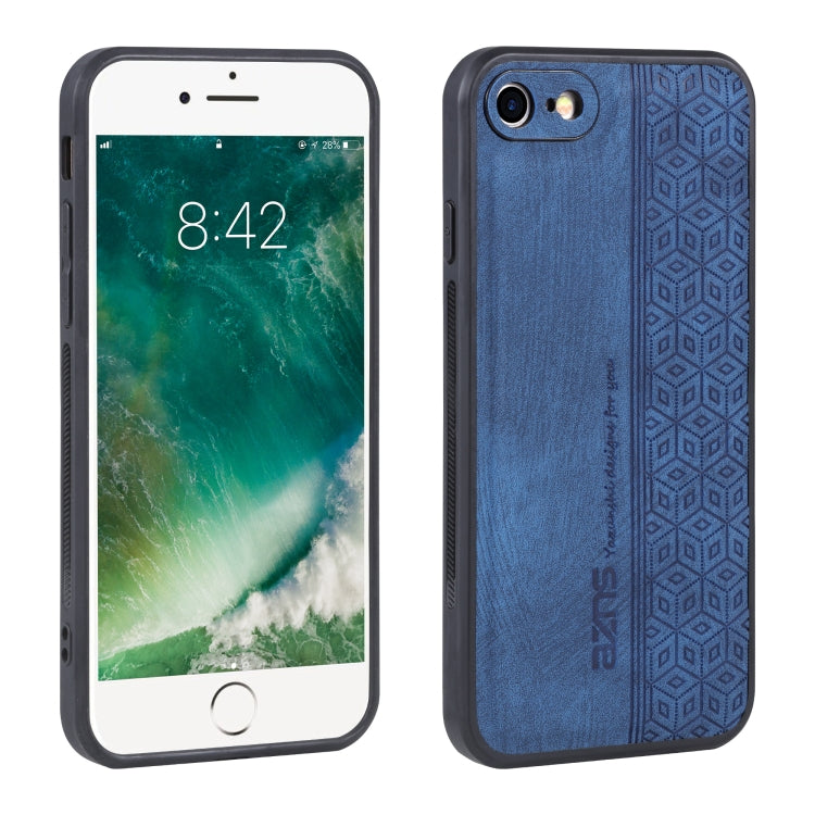 For iPhone SE 2022 / SE 2020 / 8 / 7 AZNS 3D Embossed Skin Feel Phone Case(Sapphire Blue) - HoMEdemic™ 