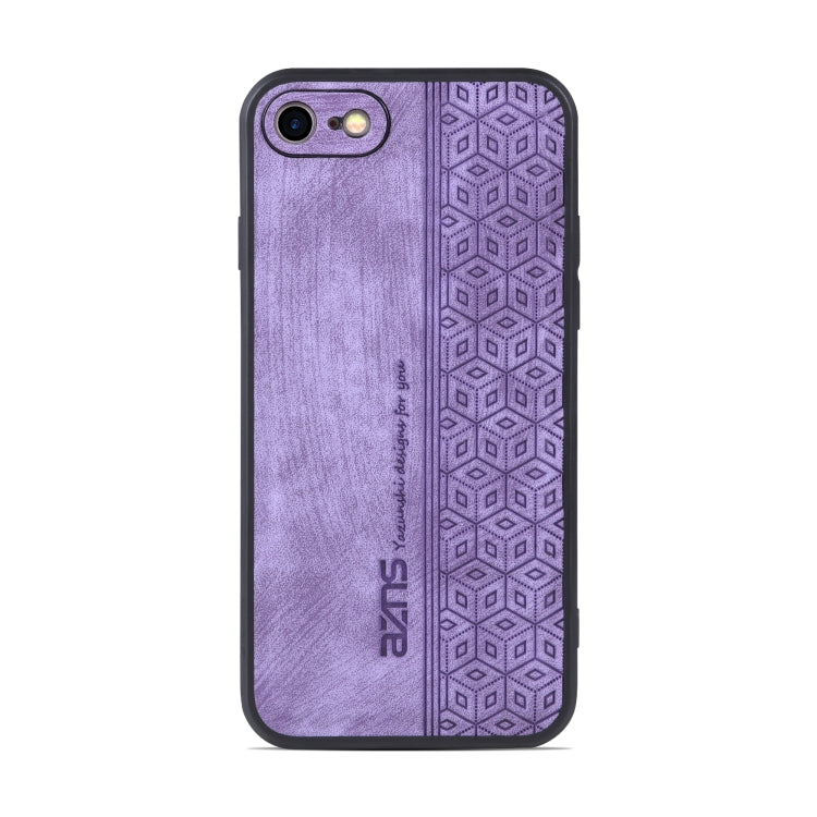 For iPhone SE 2022 / SE 2020 / 8 / 7 AZNS 3D Embossed Skin Feel Phone Case(Purple) - HoMEdemic™ 