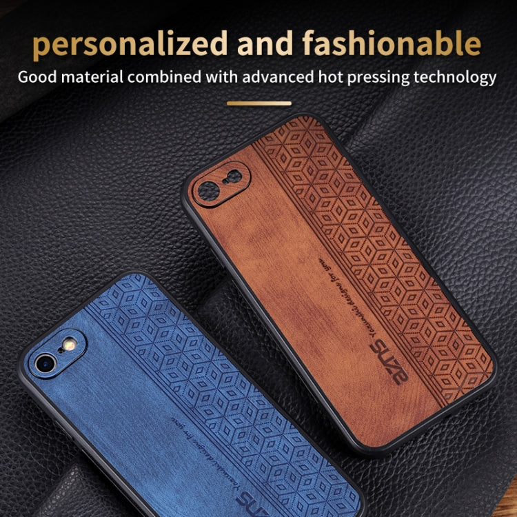 For iPhone SE 2022 / SE 2020 / 8 / 7 AZNS 3D Embossed Skin Feel Phone Case(Sapphire Blue) - HoMEdemic™ 