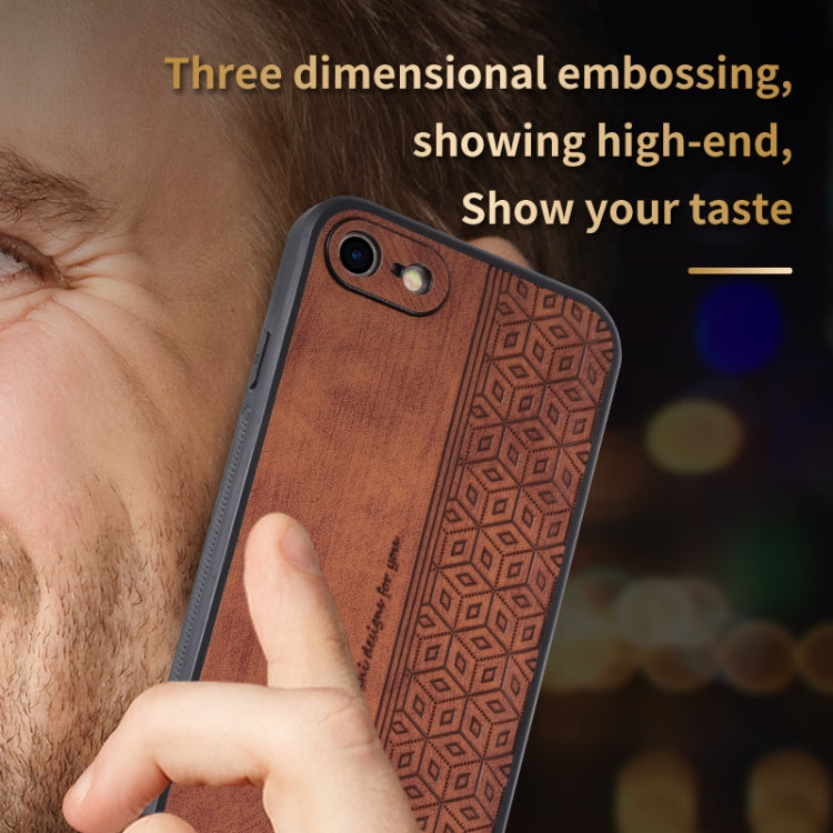 For iPhone SE 2022 / SE 2020 / 8 / 7 AZNS 3D Embossed Skin Feel Phone Case(Purple) - HoMEdemic™ 