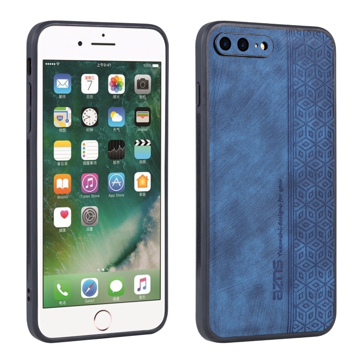 For iPhone 8 Plus / 7 Plus AZNS 3D Embossed Skin Feel Phone Case(Sapphire Blue) - HoMEdemic™ 