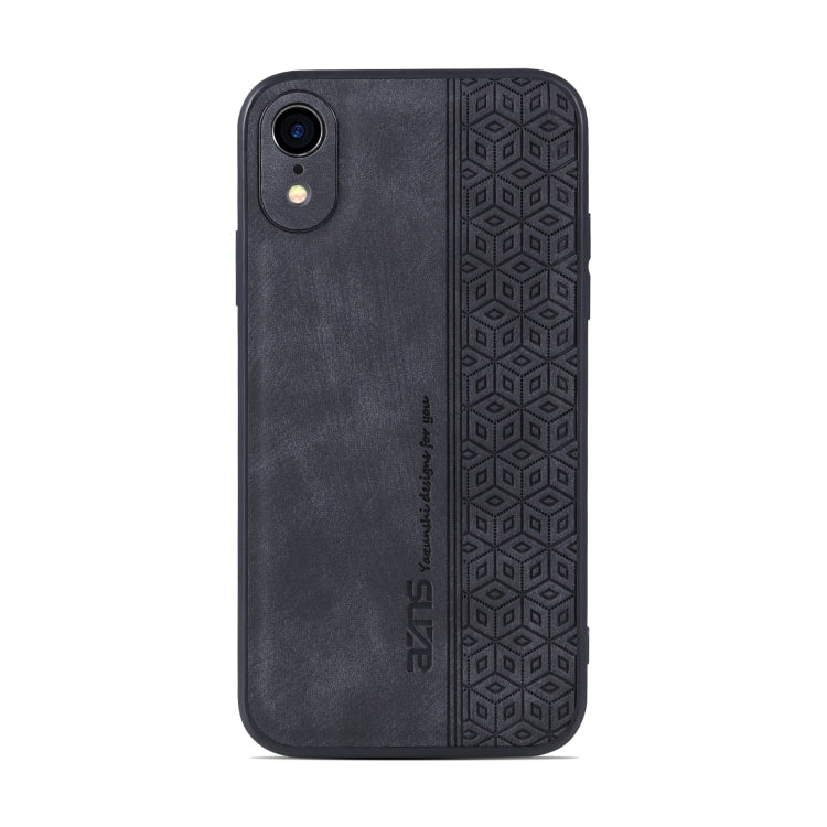 For iPhone XR AZNS 3D Embossed Skin Feel Phone Case(Black) - HoMEdemic™ 