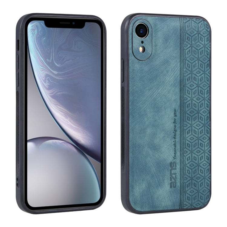 For iPhone XR AZNS 3D Embossed Skin Feel Phone Case(Dark Green) - HoMEdemic™ 