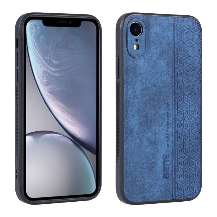 For iPhone XR AZNS 3D Embossed Skin Feel Phone Case(Sapphire Blue) - HoMEdemic™ 