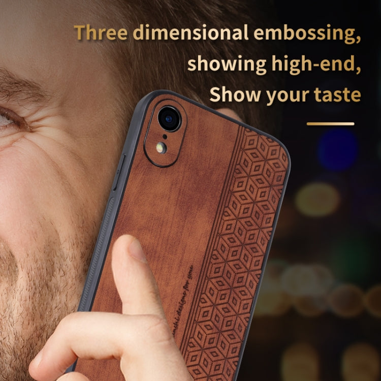 For iPhone XR AZNS 3D Embossed Skin Feel Phone Case(Purple) - HoMEdemic™ 