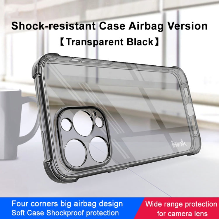 For iPhone 14 Pro imak Shockproof Airbag TPU Phone Case(Transparent Black) - HoMEdemic™ 