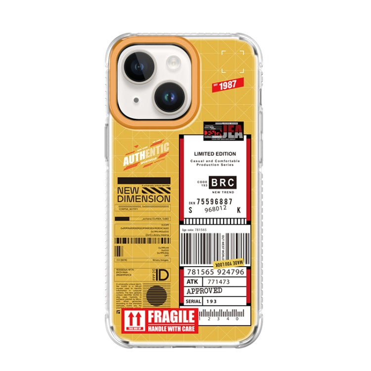 For iPhone 14 Mutural Dual-side Laminating Printed TPU Phone Case(Yellow) - HoMEdemic™ 