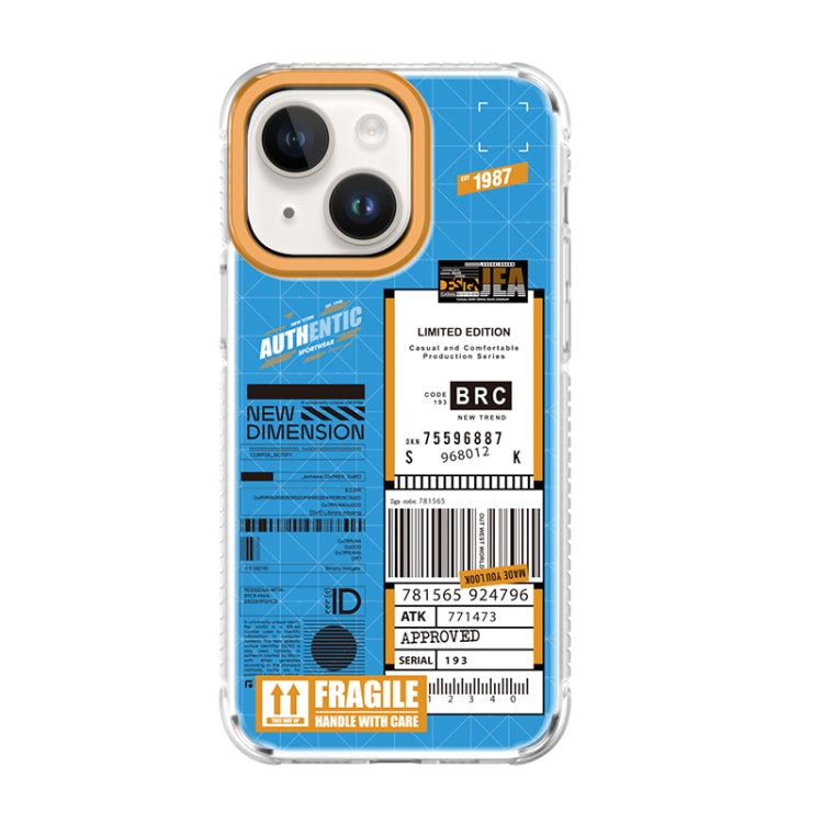 For iPhone 14 Mutural Dual-side Laminating Printed TPU Phone Case(Blue) - HoMEdemic™ 