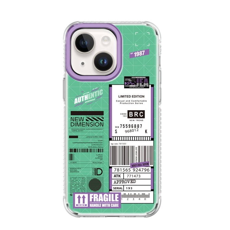 For iPhone 14 Mutural Dual-side Laminating Printed TPU Phone Case(Green) - HoMEdemic™ 