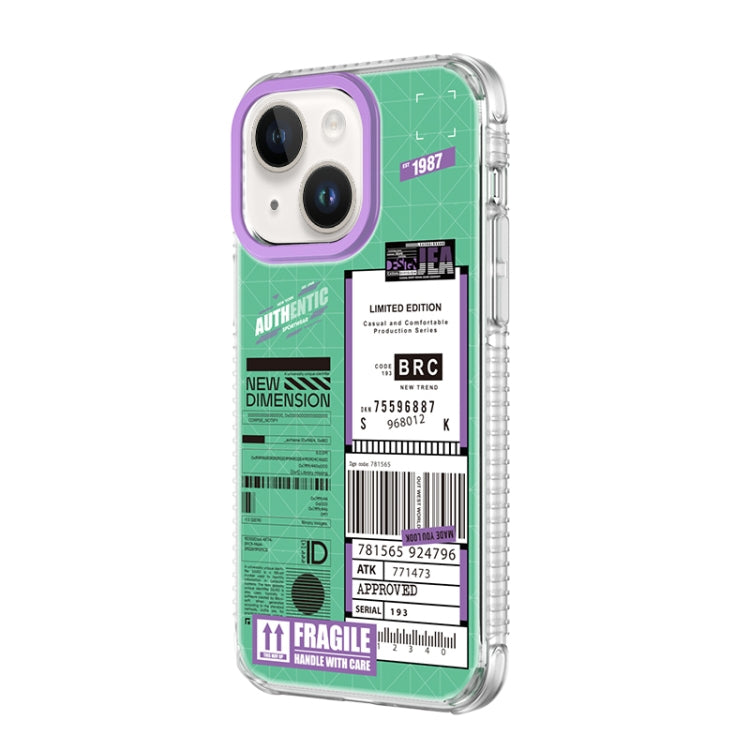 For iPhone 14 Mutural Dual-side Laminating Printed TPU Phone Case(Green) - HoMEdemic™ 