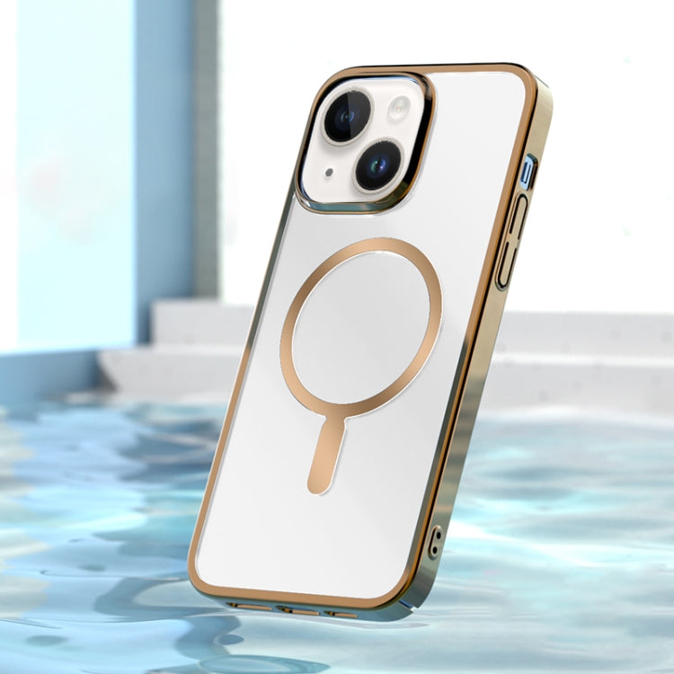 For iPhone 14 Mutural Jing Shuo Series Magsafe Phone Case(Mocha Gold) - HoMEdemic™ 