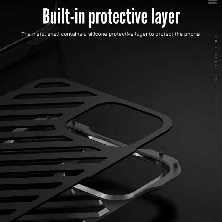 For iPhone 14 Pro R-JUST Breathable Armor Phone Case(Silver Grey) - HoMEdemic™ 