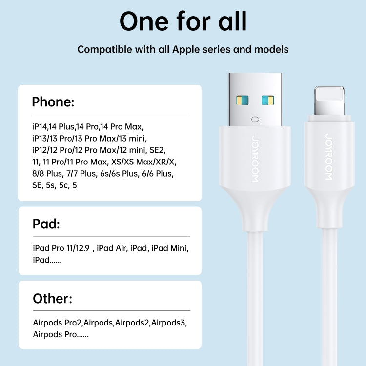 JOYROOM S-UL012A9 2.4A USB to 8 Pin Fast Charging Data Cable, Length:2m(Black) - HoMEdemic™ 