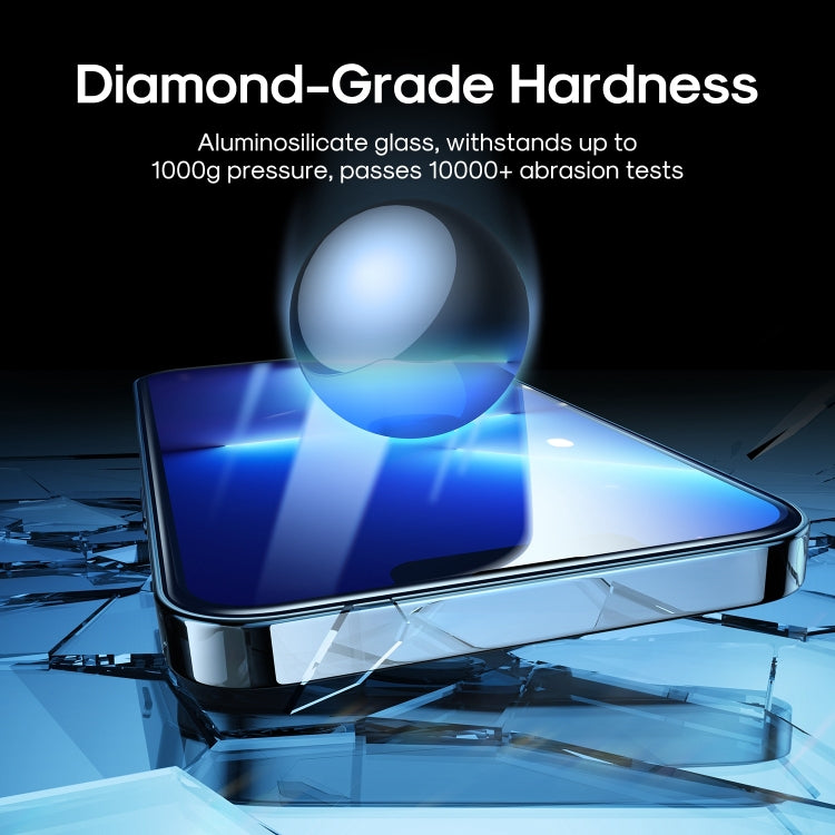 For iPhone 14 Plus JOYROOM JR-H03 2.5D Screen Printing Full Screen Black Edge Tempered Glass Film - HoMEdemic™ 
