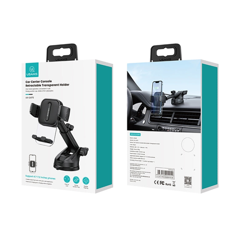USAMS US-ZJ072 Car Center Console Retractable Transparent Holder(Black) - HoMEdemic™ 