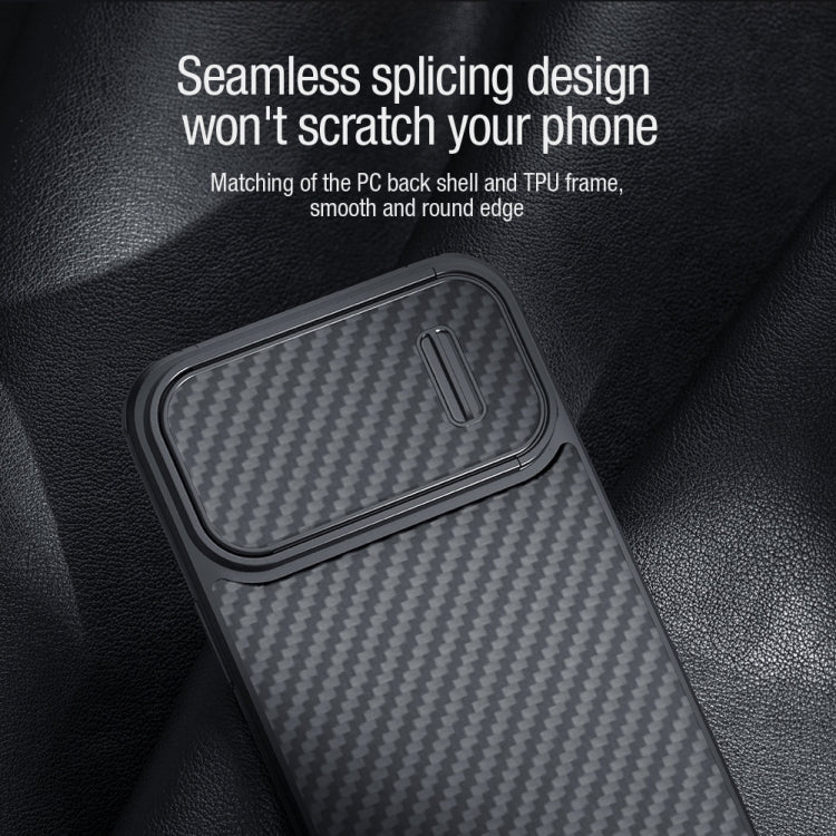 For iPhone 14 Pro NILLKIN Synthetic Fiber Camshield Magnetic Phone Case(Black) - HoMEdemic™ 