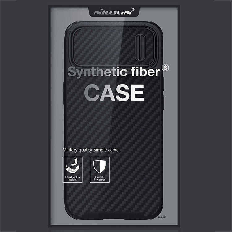 For iPhone 14 Pro NILLKIN Synthetic Fiber Camshield Magnetic Phone Case(Black) - HoMEdemic™ 