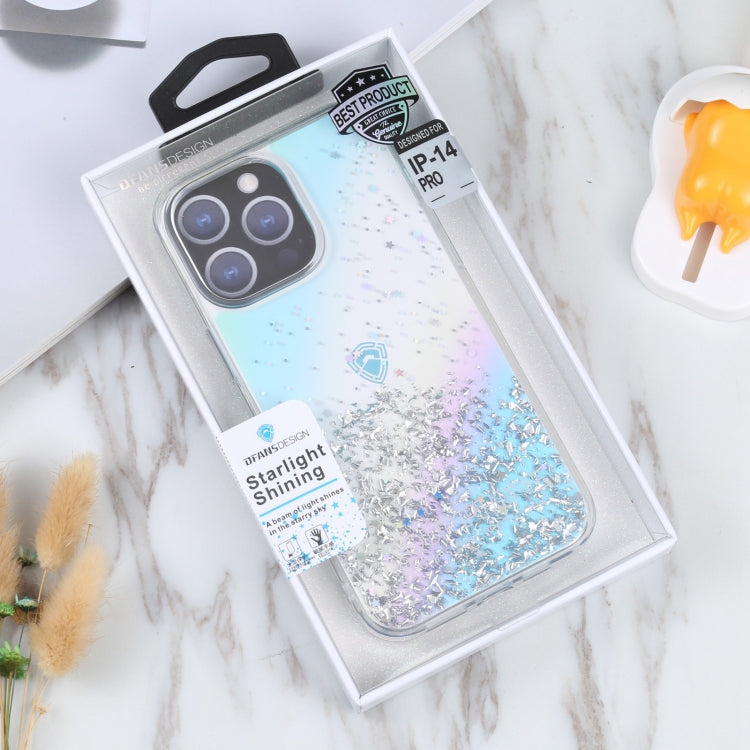 For iPhone 14 Pro DFANS DESIGN Golden Diamond TPU+PC Phone Case(Blue) - HoMEdemic™ 