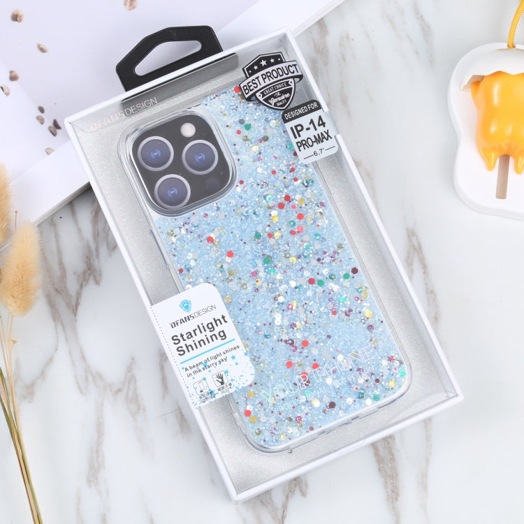 For iPhone 14 Pro Max DFANS DESIGN Starlight Shining TPU+PC Phone Case(Blue) - HoMEdemic™ 