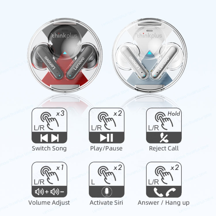 Lenovo LP10 TWS Wireless Bluetooth 5.2 Noise Reduction Earphone with Mic(Black) - HoMEdemic™ 