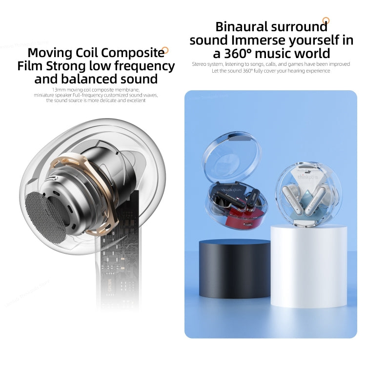 Lenovo LP10 TWS Wireless Bluetooth 5.2 Noise Reduction Earphone with Mic(Black) - HoMEdemic™ 